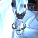 Crystal carafe engraved with small petals