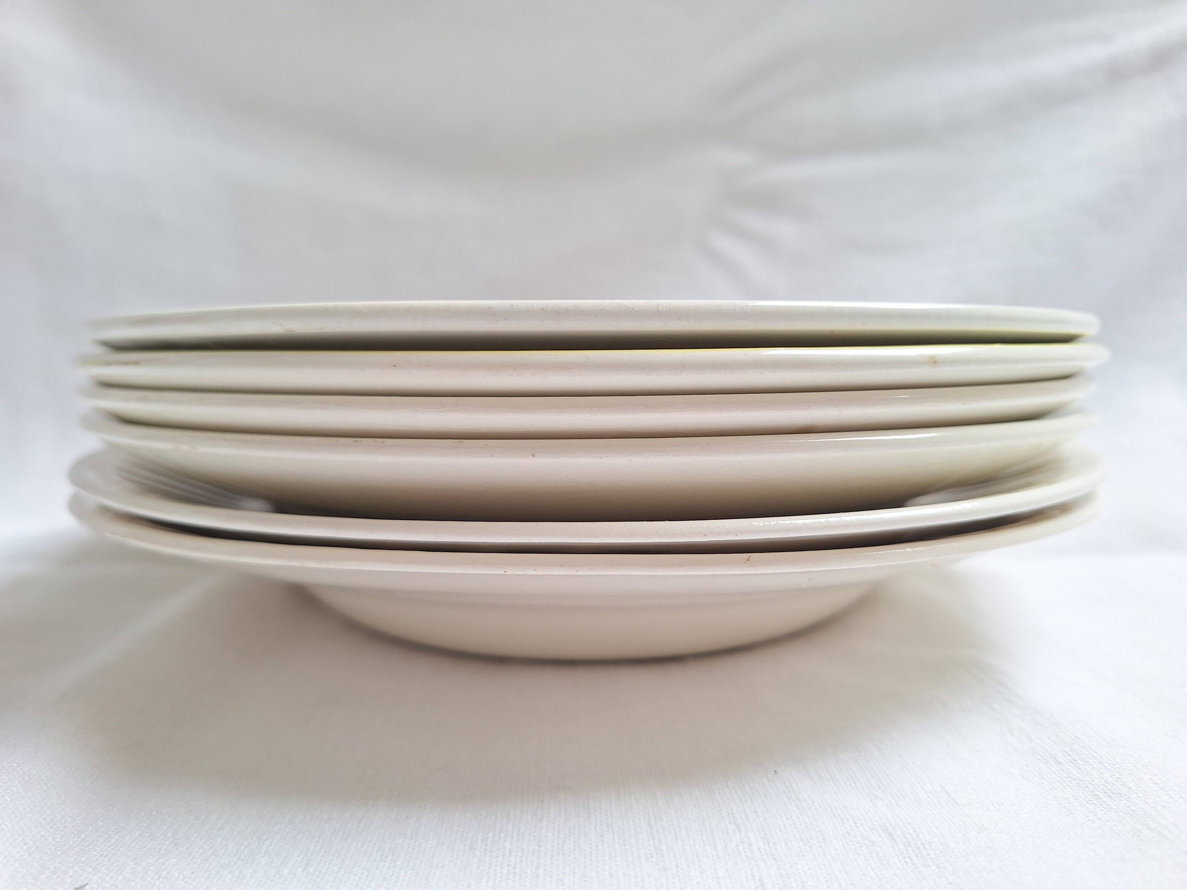 St Amand, Gien, Vintage soup plates