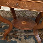 Worker end or back of sofa with inlaid decoration of period Charles X