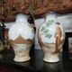 Pair of vases signed Losson in Sandstone decoration Japonisant