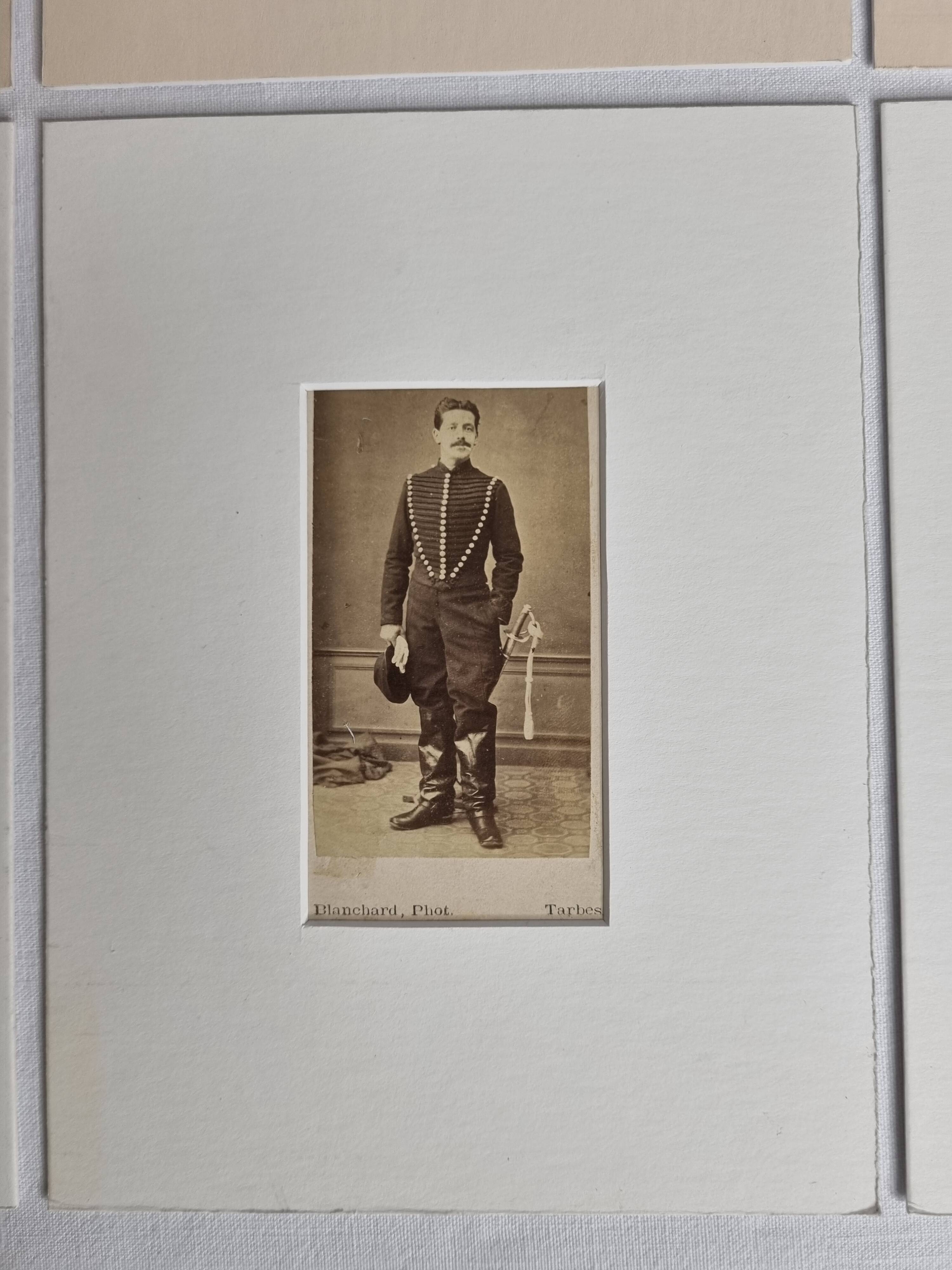 Set of 6 mounted old photographs, 19th century studio portraits