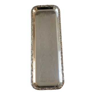 Silver metal cake dish