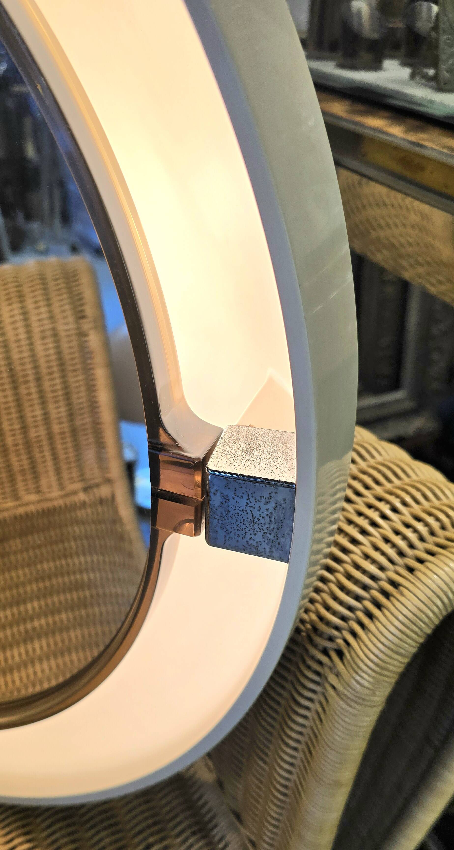 Vintage bathroom mirror allibert a41 backlit space age 1970