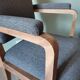 Art Deco grey armchairs