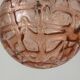 Pink pendant lamp made of hand-blown glass by Doria Leuchten, 1960s Germany.