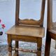 Série de 4 chaises lorraines XIXé bois rustiques