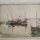 Fernand HERBO (1905-1995) Watercolor signed lower left "Boats in Honfleur" 23 x31 cm