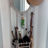 Vestiaire porte-manteaux en fer forgé des années 30
