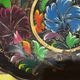 Mid-century hand-painted floral decorative tray / catchall 49 cm / 33 cm