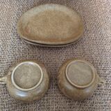 Duo of stoneware cups