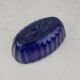 Cobalt blue pressed glass oval salad bowl