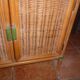 Vintage rattan bamboo shelf