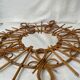Vintage rattan sun mirror  58cm