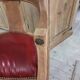 cabriolet de bureau en cuir