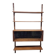 Teak shelving system with glass cabinet, marked made in Denmark, 1960.