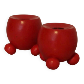 Pair of small Dala candle holder
