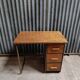 Bureau d'école vintage bois et métal