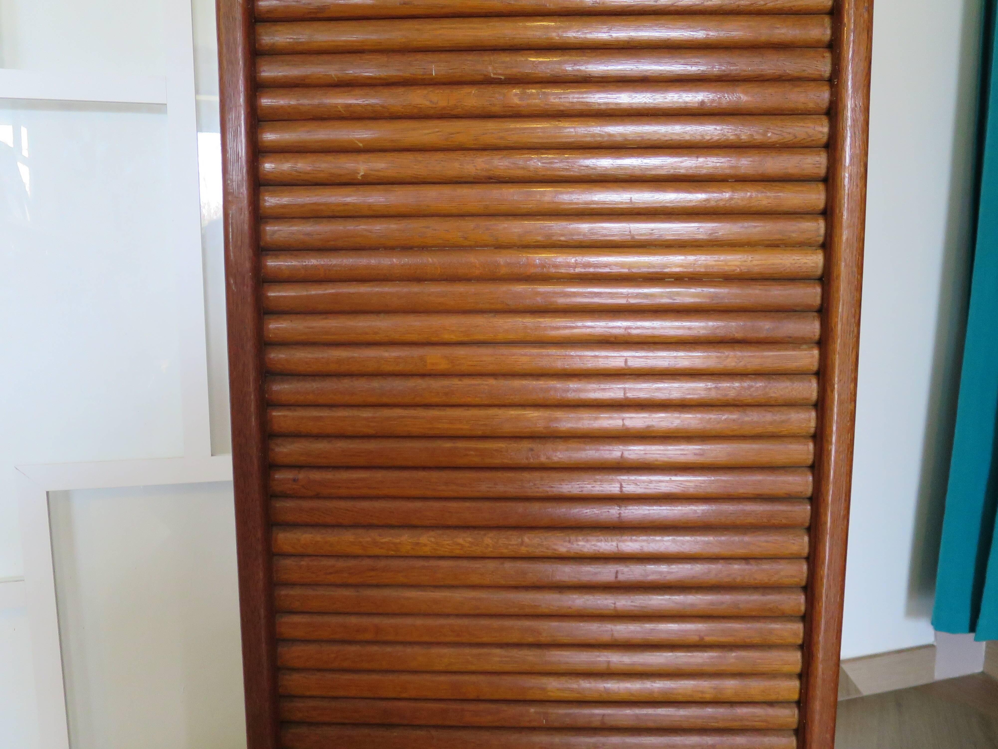 Burwood oak curtain file cabinet, 1960s