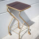 Metal wheeled tray with formica top, vintage wheeled cabinet, vintage side table