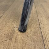 Metal wood and Formica office step stool chair from the 1950s