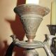 Pair of antique Egyptian-style spelter torches.