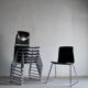 7 chaises de salle à manger empilables en acier tubulaire Pagholtz | Allemagne de l'Ouest | Années 1960
