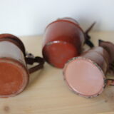 Trio de pots à lait émaillés