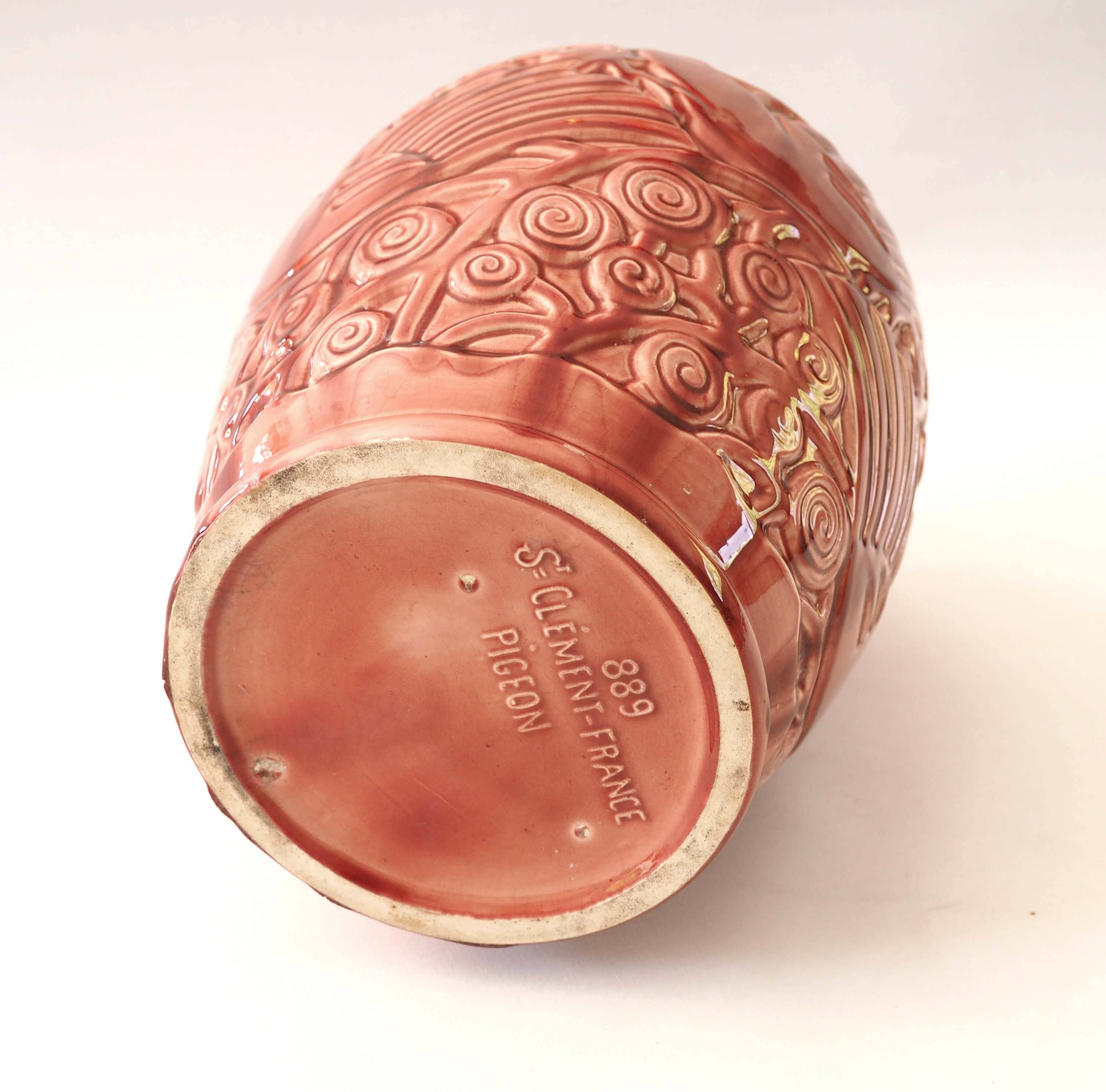 Grand vase art déco St Clément