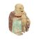 Statue en bois polychrome de Bouddha rieur XL