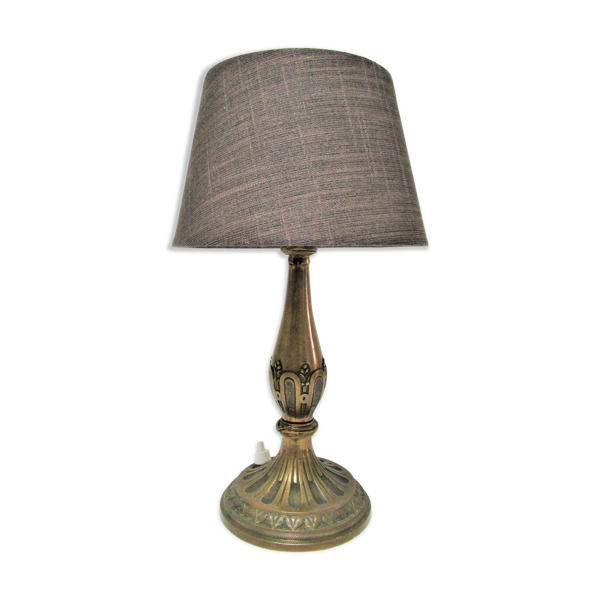 Lampe bronze patiné style néo classique vintage