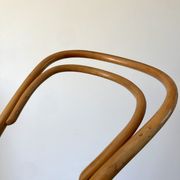 Baumann bistro chair in bent wood and blond wood canning 40s-50s