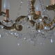 Bronze chandelier with crystal pendants – 5 lights