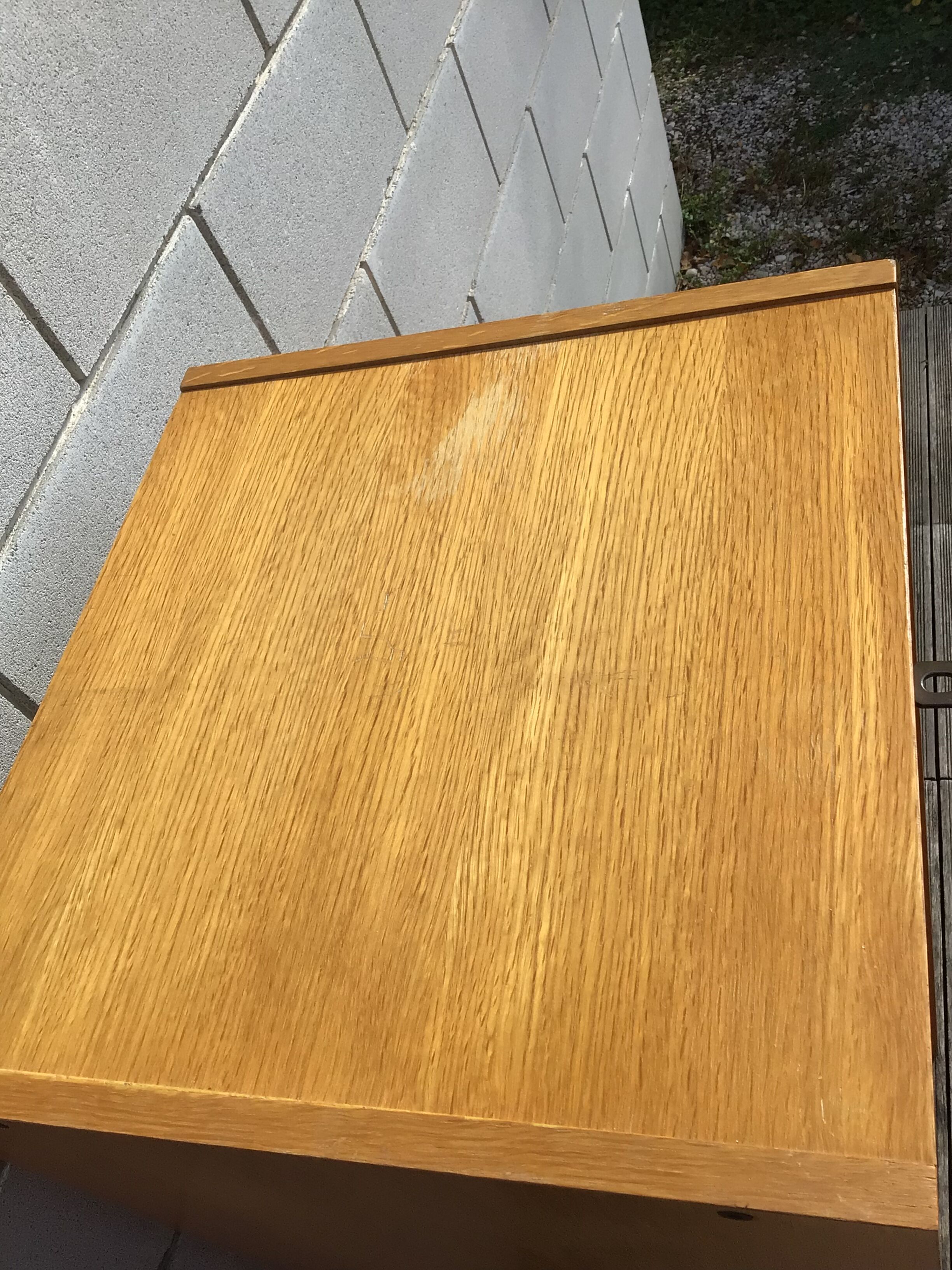 Curtain binder veneer gilded oak height 121cm