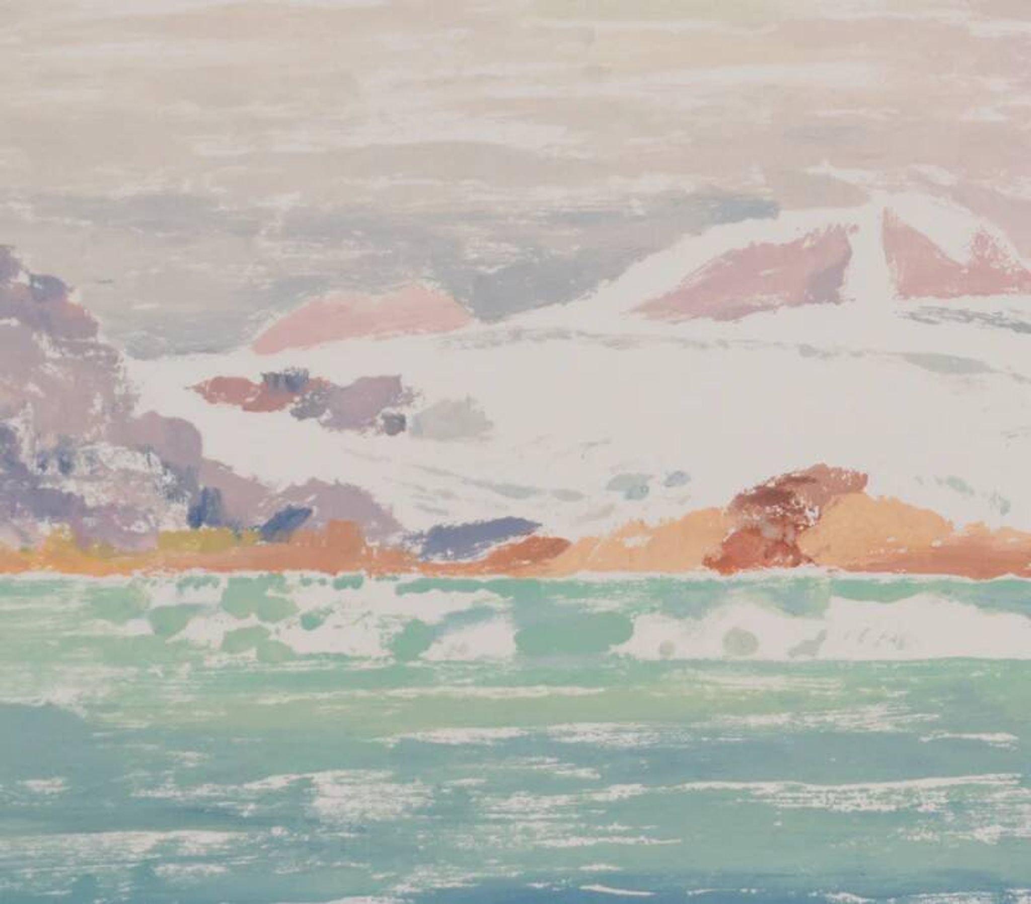 Camille COMBE: The glaciers of Spitsbergen, Original signed monotype