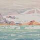 Monotype original "Les glaciers de Spitzberg" signé Camille Combe
