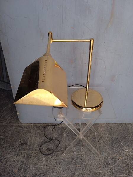 Vintage design brass reading desk lamp ep 1970