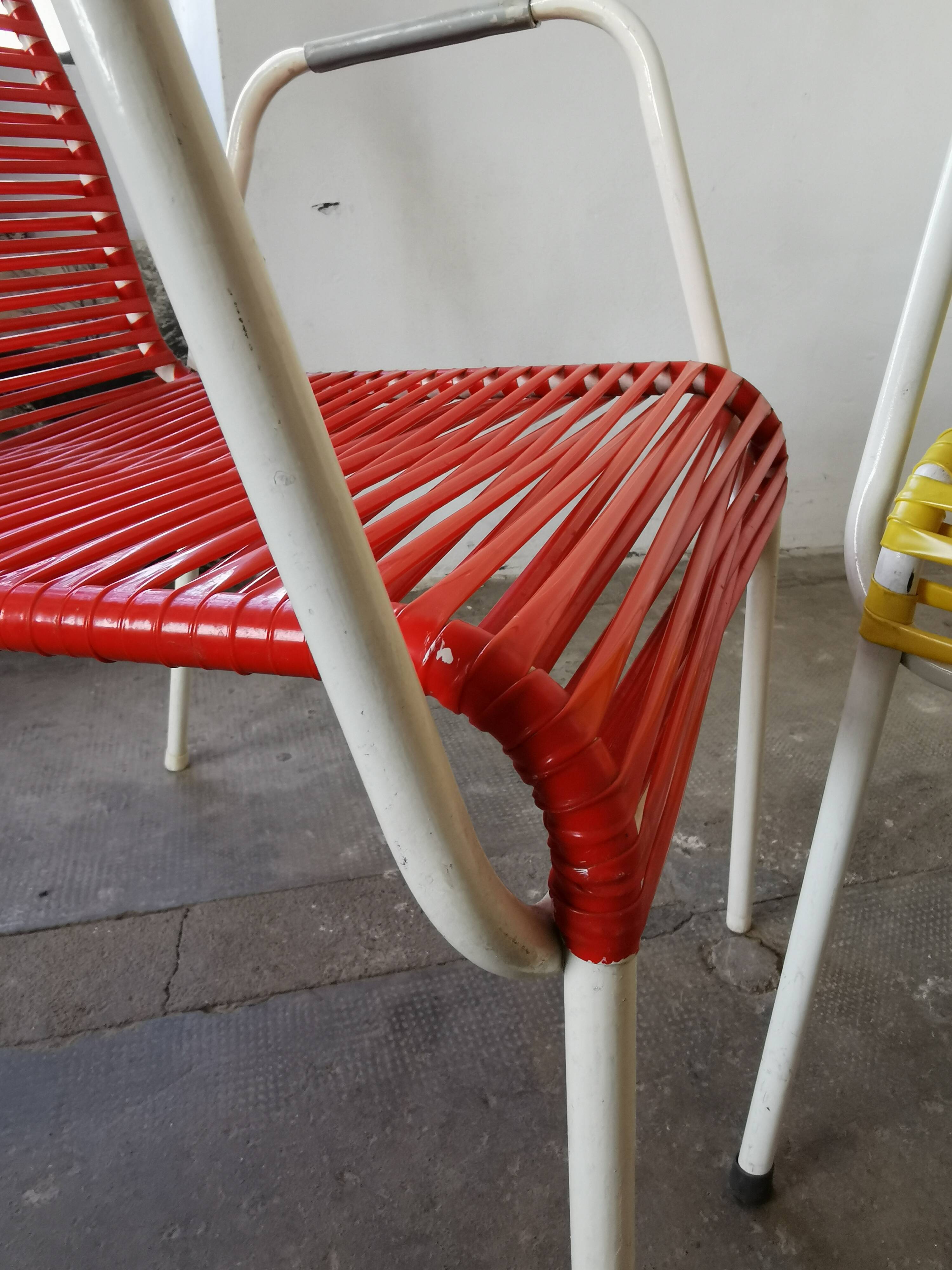 Set of 4 garden armchairs