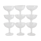 Set of 9 champagne glasses in crystal engraved XIXth
