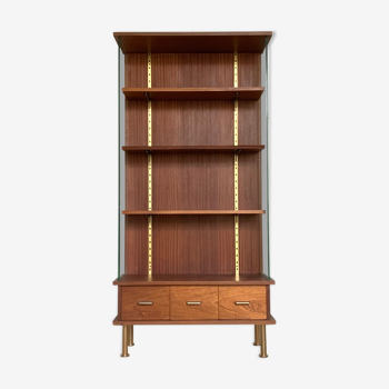 Vintage library in teak and mahogany