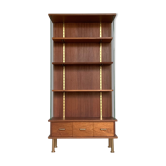 Bibliothèque vintage en teck et acajou