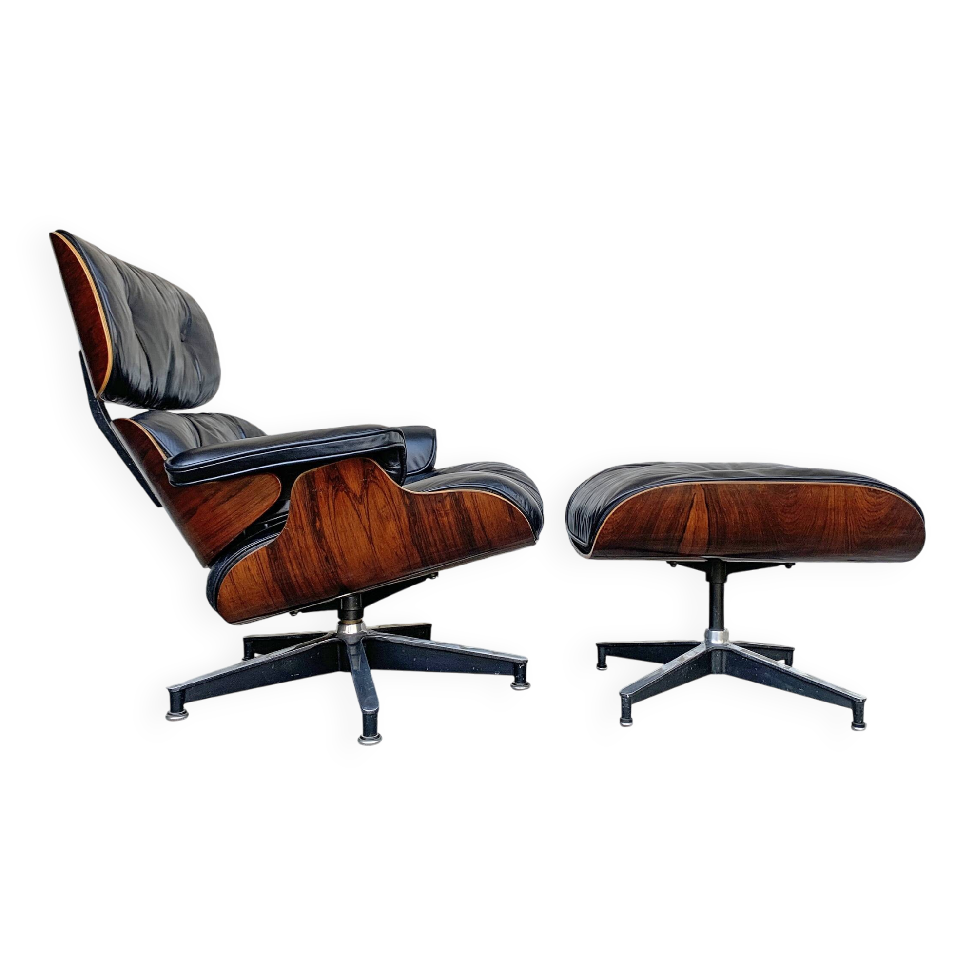 Herman Miller Lounge chair & ottoman palissandre Charles & Ray Eames 1960s