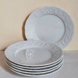 Six vintage Philippe Deshoulières Limoges California porcelain bread plates