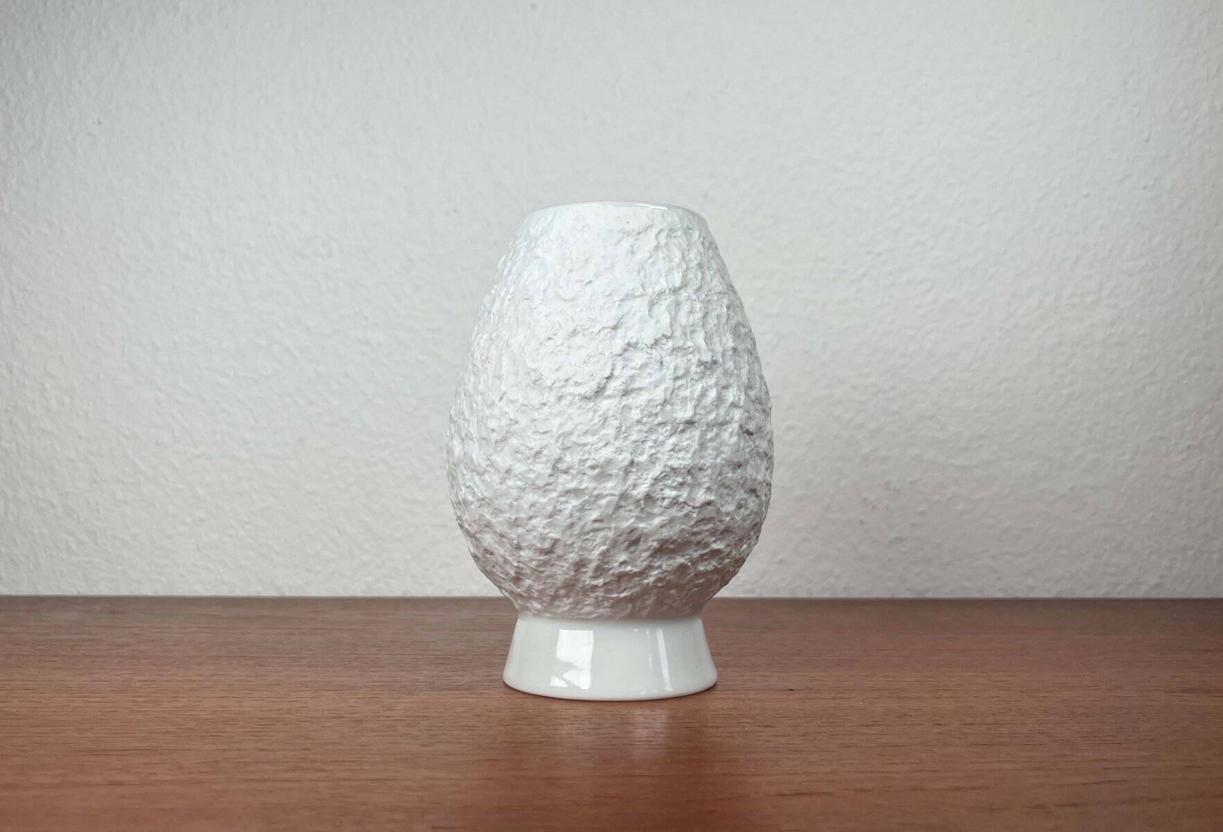 Vintage white porcelain vase German Model 605/2 by KPM Royal Porcelain, 1970s.