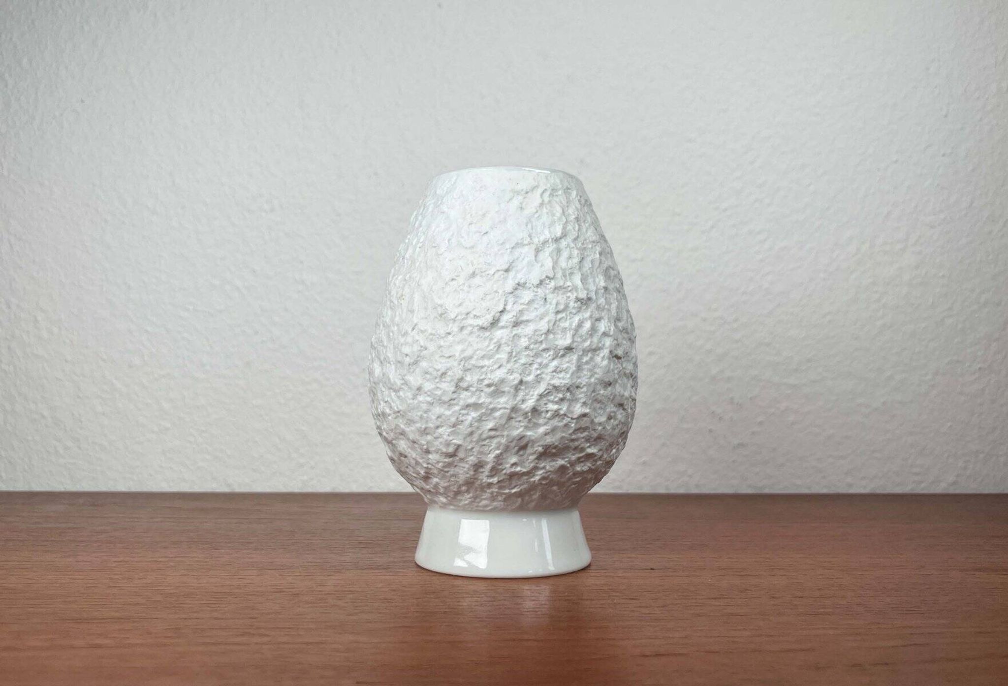 Vintage white porcelain vase German Model 605/2 by KPM Royal Porcelain, 1970s.