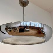 Chrome Bauhaus / Functionalism Pendant UFO by Napako, 1940s