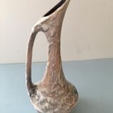 Ceramic pitcher with handle, stamped Poët Laval, "Aigrette" model