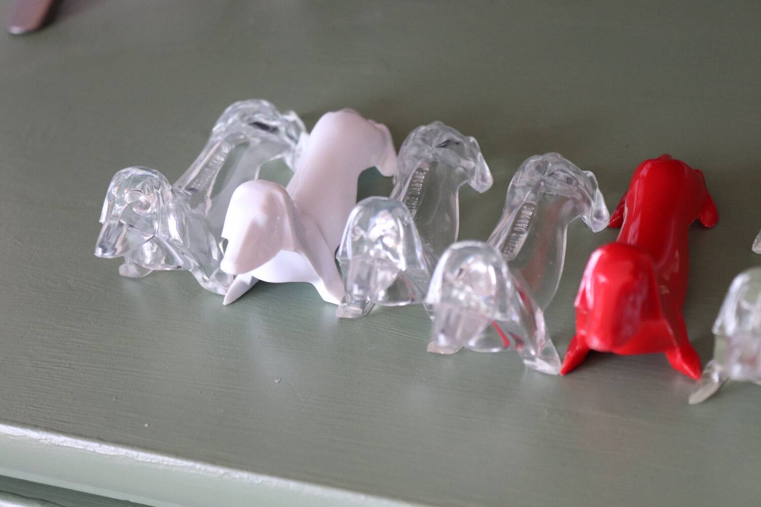 12 vintage dachshund knife rests