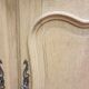 Old 2-door chest of drawers in air-coated oak, to be painted or varnished.