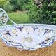 Assiette unique en faïence française vintage de Le Renoleau peinte à la main, 30 cm