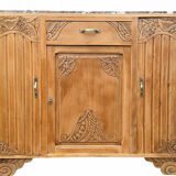 Art Deco Parisian buffet in solid raw oak from the 1930s.